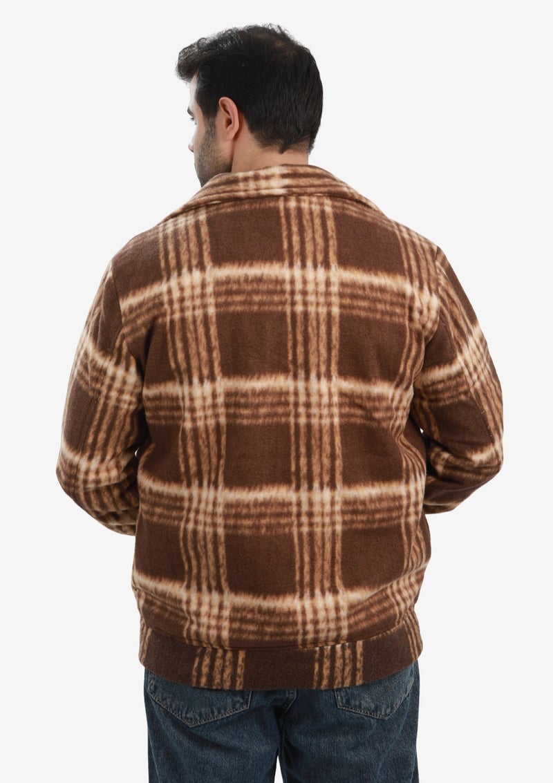WHITE RABBIT Men’s Plaid Wool Blend Zip Jacket - Image 3